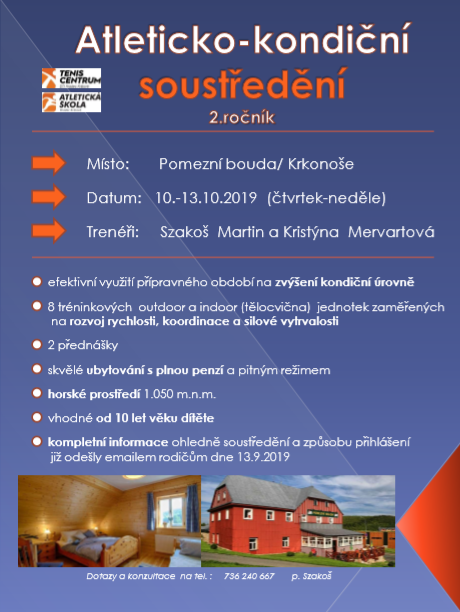 Kondiční soustředění 10. - 13.10.2019