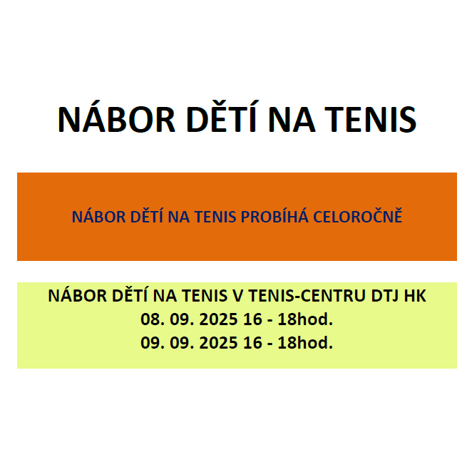 NÁBOR DĚTÍ NA TENIS